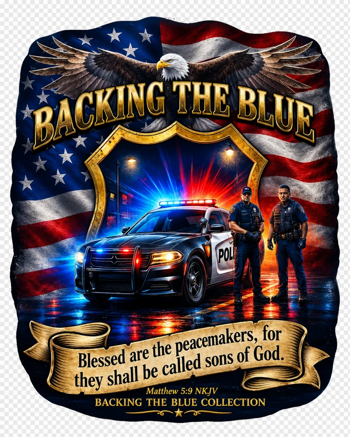 Backing The Blue full back design
